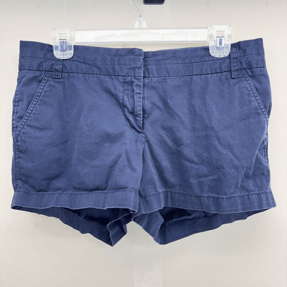 J CREW Chino Broken-In Womens Blue Two Pocket Shorts‎ Size 6 EUC